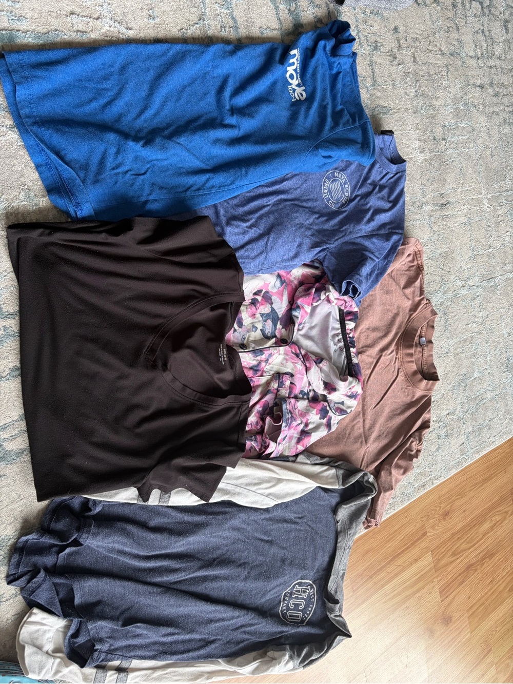 Mixed Casual Tops Bundle - Blue, Black, Pink & Floral